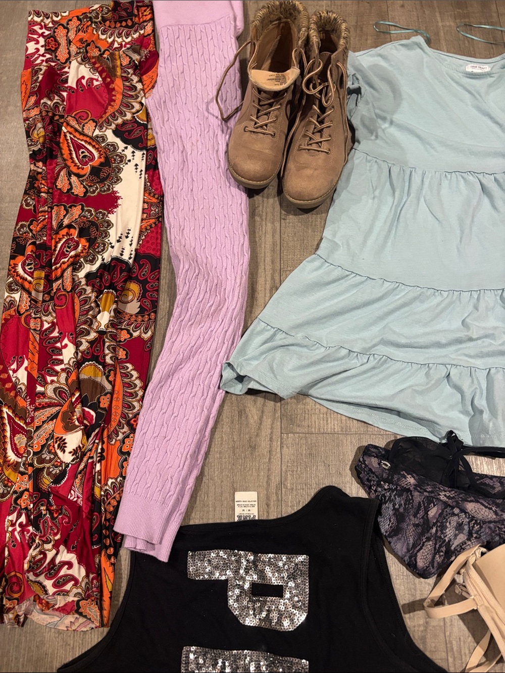 Women’s bundle with pair of boots size 8M - 8 piece